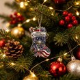 thumbnail image 6 of Tyidzon Patriotic Christmas Ornaments, 250th Anniversary Red White & Blue Design, Acrylic Tree Hanging Decor, 3.15 in 2D for Xmas Tree Gift Home Decor, 6 of 6