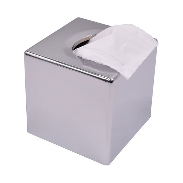 Soporte cuadrado de papel para caja de pañuelos faciales para encimeras de tocador de baño, aparadores de dormitorio, mesitas de noche, escritorios y mesas, papel cuadrado gris oscuro