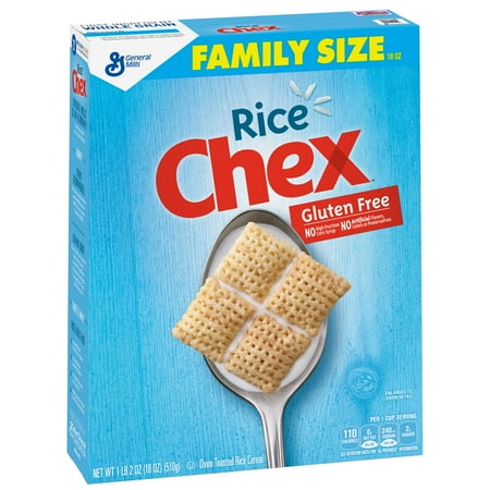 Rice Chex Cereal, Gluten-Free Breakfast Cereal, 18 oz Box
