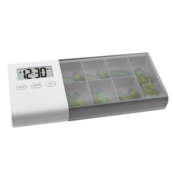 Dust-proof Separated Pill Organizer Pill Box Case Electronic Timer Alarm Clock Reminder Medicine Storage Dispenser