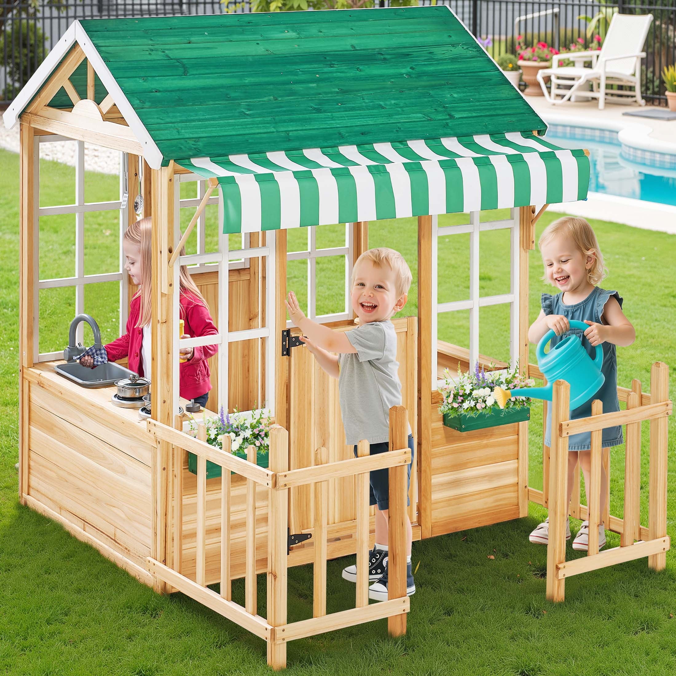 Little Tikes Kids Outdoor Playhouse, Cape Cottage Portable Indoor