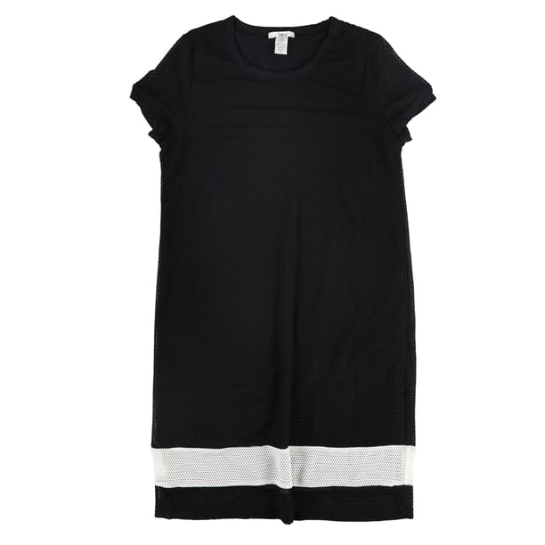 Vestido camisero texturizado bar III para mujer negro pequeño
