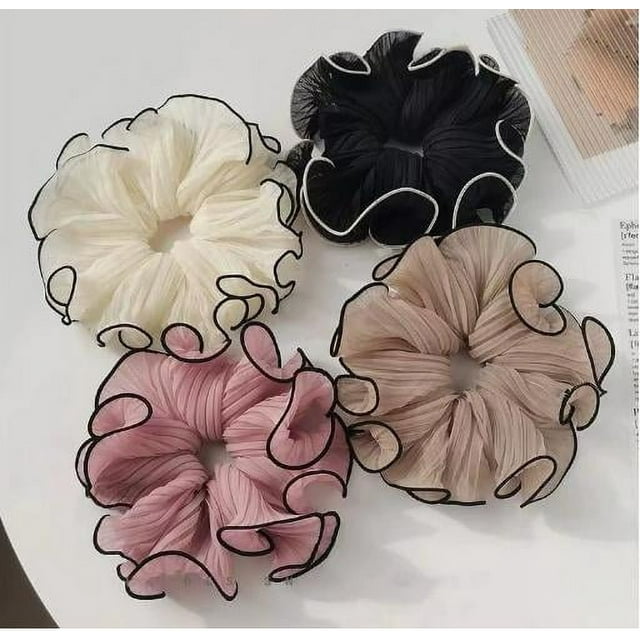 4 gomas para el pelo grandes para mujer, accesorios de moda para el pelo, gomas para el pelo grandes para peinados con moño con estilo, para uso diario, fiestas y citas.