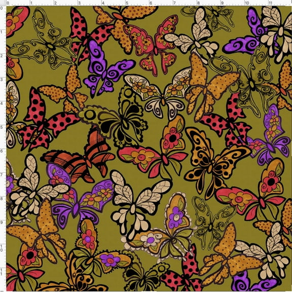 Flighty Green Fabric Yard