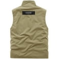 thumbnail image 4 of Bcfgryg Men's Multi Pocket Cargo Leisure Simple Solid Color Vest Men's Work Vest, 4 of 4
