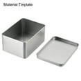 thumbnail image 3 of Caja de Metal de hojalata rectangular Unique Bargains 4,92' x 3,54' x 2,36' Plateado, 3 of 4