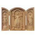 thumbnail image 3 of Xihbxyly Adorno Religioso Portátil, Estatua de Madera Tallada a Mano, Diseño Único de Tres Personajes, Artesanía Exquisita, Regalo de Decoración para El Hogar, Celebraciones Familiares, Fácil de Tran, 3 of 7