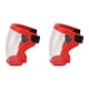 thumbnail image 4 of 2 protectores faciales a prueba de polvo, elásticos de seguridad, reutilizables, con filtro, almohadillas de algodón, transparentes, para adultos, rojos y blancos., 4 of 14