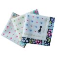 thumbnail image 4 of 3x Pañuelos de algodón para mujer Pañuelos cuadrados de bolsillo para mujer Estampado floral Decorativo 34 cm Lavable para boda, mesa de cena, fiesta Yinane Pañuelos de mujer, 4 of 8