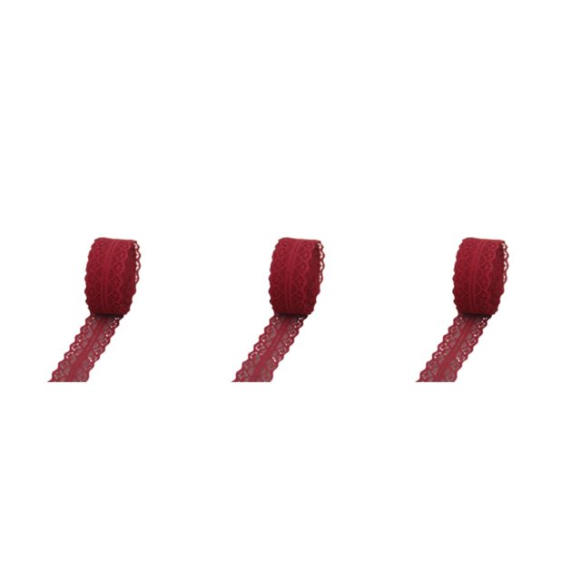 Kearding Cinta fácil de atar para manualidades: patrón multifuncional y hermoso Cinta de regalo artesanal duradera E3-7 rojo vino Type1 NO1
