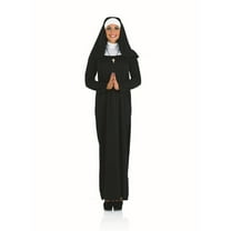 Fun Shack Womens Classic Black Nun Costume Cross Ladies Sister Fancy Dress Halloween Black M
