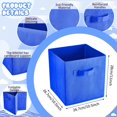 thumbnail image 2 of 12 Pcs Cube Storage Bin 11'' Storage Bins for Room Decor Colorful Bins Foldable Baskets for Nursery Organizer Boxes Fabric Boxes (Bright Colors), 2 of 14