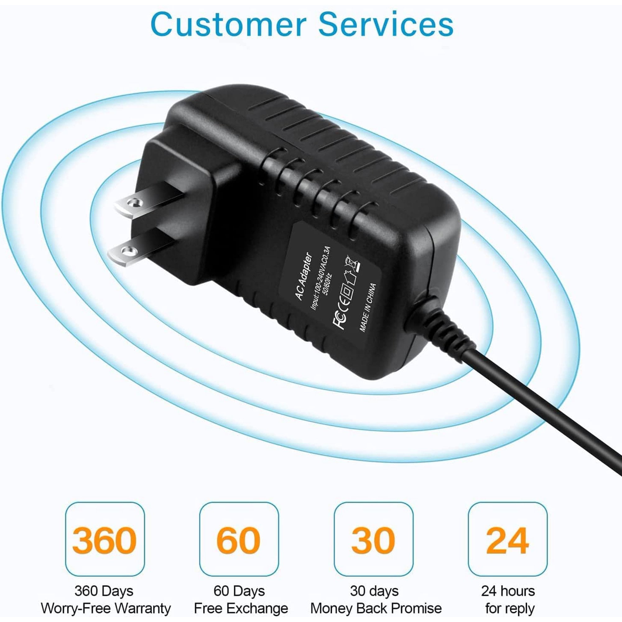 Guy-Tech AC / DC Adapter Compatible with Innov Model: IVP0900-2000  IVP09002000 Icon Part No.: 337717 Fits NordicTrack GX 2.7 GX 27 Bike  Switching Power Supply Cord Charger Mains PSU 