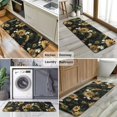 thumbnail image 6 of Black White Flower Sunflower Pattern Kitchen Rug Mat,Kitchen Runner Rugs Non Skid Washable,Decorative Kitchen Floor Mats for Kitchen,Sink,Laundry,17"x47.2", 6 of 7