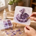 thumbnail image 5 of Dragon Sea Glass Art Kit for Adults, DIY Mosaic Craft Project with Dragon Pattern, Glass Pieces, Tweezers, Adhesive and Mini Easel, Creative Fantasy Art Gift, 5 of 6