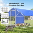 thumbnail image 6 of Large Metal Chicken Coop with Galvanized Hardware Cloth, Chicken Coop Run Pen for Yard with Waterproof Cover, Outdoor Large Walk-in Chicken Coops for 20 Chickens Duck Pen House Cage Run, 6 of 7