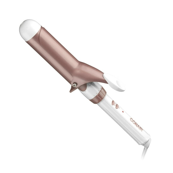 Conair Double Ceramic 1 1/2-Inch Curling Iron, 1 ½ inch barrel produces soft waves – for use on medium and long hair