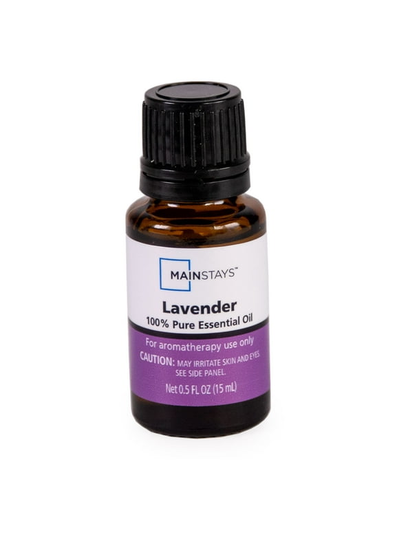 Mainstays 100% Pure Essential Oil, Lavender, 15 ml, Therapeutic Grade, for use with Oil Diffusers, Potpourri, and Wicking Fragrance Diffusers