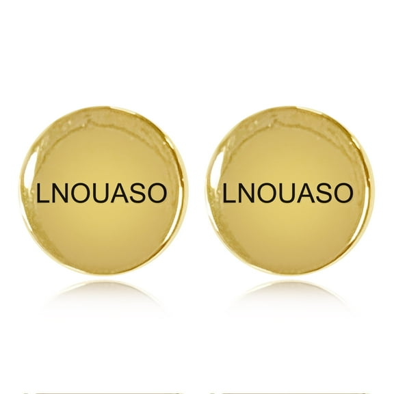 Gold Round Studs Earrings