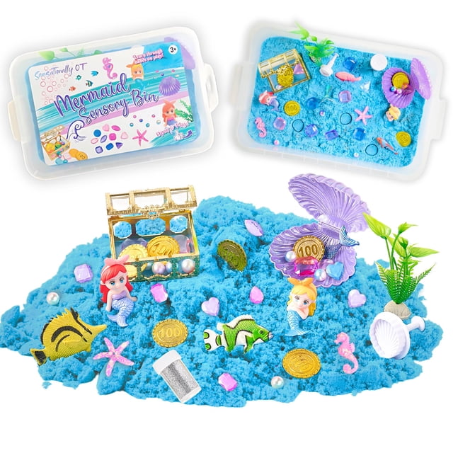 Cubo de arena sensorial Sensationally OT Mermaid con arena mágica de 1 kg