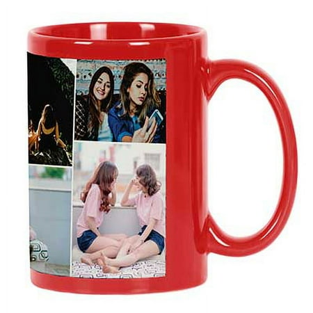 

Printtoo PersonalizedPhotoCollage CoffeeMugBest Sister Ever Custom Picture Ceramic CupDishwasher & Microwave Safe- 11 Oz -Red