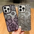 thumbnail image 4 of Compatible for iPhone 15 Pro Case, Luxury Plating Gardient Glitter Bling Floral Flower Case Soft TPU Cute Shockproof Protection Case for iPhone 15 Pro 6.1 Inch Women Girls Silver, 4 of 13