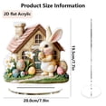 thumbnail image 3 of ZMKIAG 3D Easter Bunny Acrylic Village Building - Easter Decorations Indoor Resin Gingerbread Houses Decor - Farmhouse Xmas Easter Party Holiday Decorations Centerpiece for Tiered Tray, 3 of 9