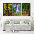 thumbnail image 2 of IDEA4WALL 3 Piece Framed Canvas Wall Art for Living Room, Bedroom Waterfall in Deep Forest of Croatia Canvas Prints for Modern Home Decoration Ready to Hang, 2 of 4