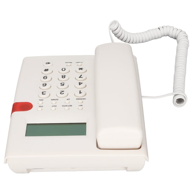Desktop Telephone DTMF Compatible with Hands Speaker and Call Memory for Office Home Hotel with Protection Design
