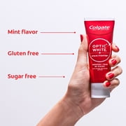 (2 pack) Colgate Optic White Stain Fighter Clean Mint Paste Teeth Whitening Anticavity Toothpaste, 3.8 oz