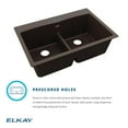 thumbnail image 7 of Elkay Elgdlb3322 Quartz Classic 33" Drop In Double Basin Quartz Composite Kitchen Sink -, 7 of 7