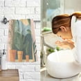 thumbnail image 7 of Yayeee 2 Pack Hand Towels for Bathroom 100% Cotton 16" x 28" Soft Absorbent Kitchen Towel, Boho Plants, 7 of 7