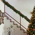 thumbnail image 4 of LanSuare 5.6FT Christmas Norfolk Pine Garland, Real Touch Artificial Garlands with Pine Cones and Red Berries, Faux Winter Garland for Table, Mantle, Fireplace, Xmas Decorations, 4 of 6