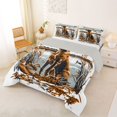 thumbnail image 2 of Homewish Retro Labrador Retriever Duck Full Size Comforter Sets,Rustic Lake House Bedding Comforter Set,White,Light Gray Reversible,3 Pieces,1 Comforter and 2 Pillowcases, 2 of 7