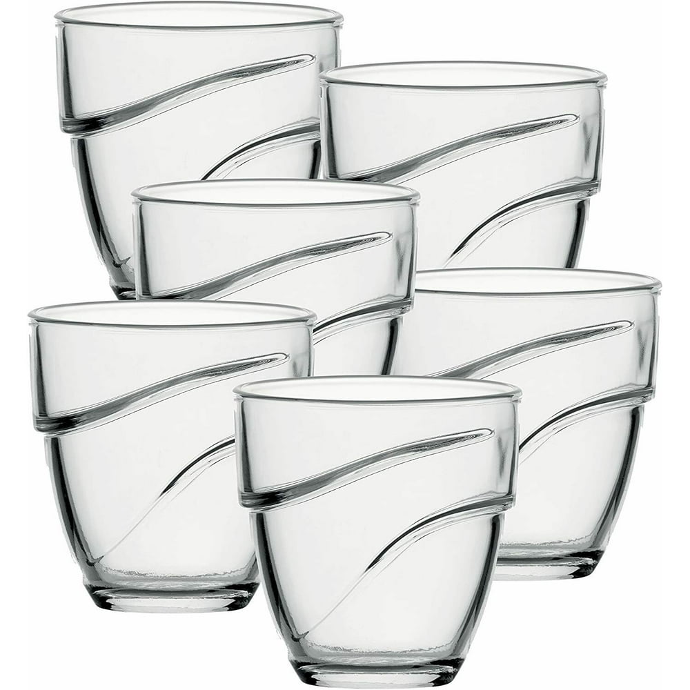 Duralex Duralex Made In France Wave Glass Tumbler Drinking Glasses, 7.