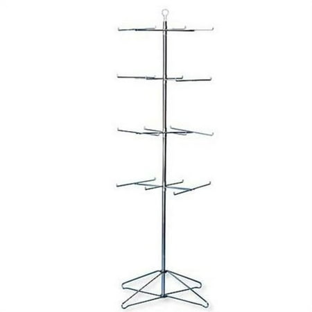 Retail Display Hanging Floor Spinner Rack - 4-Tier Wire 63½"H