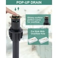 thumbnail image 6 of Wowow 8 in. Widespread Double Handle Bathroom Faucet with Pop-Up Drain Kit and Supply Lines Included in Gold, 6 of 8