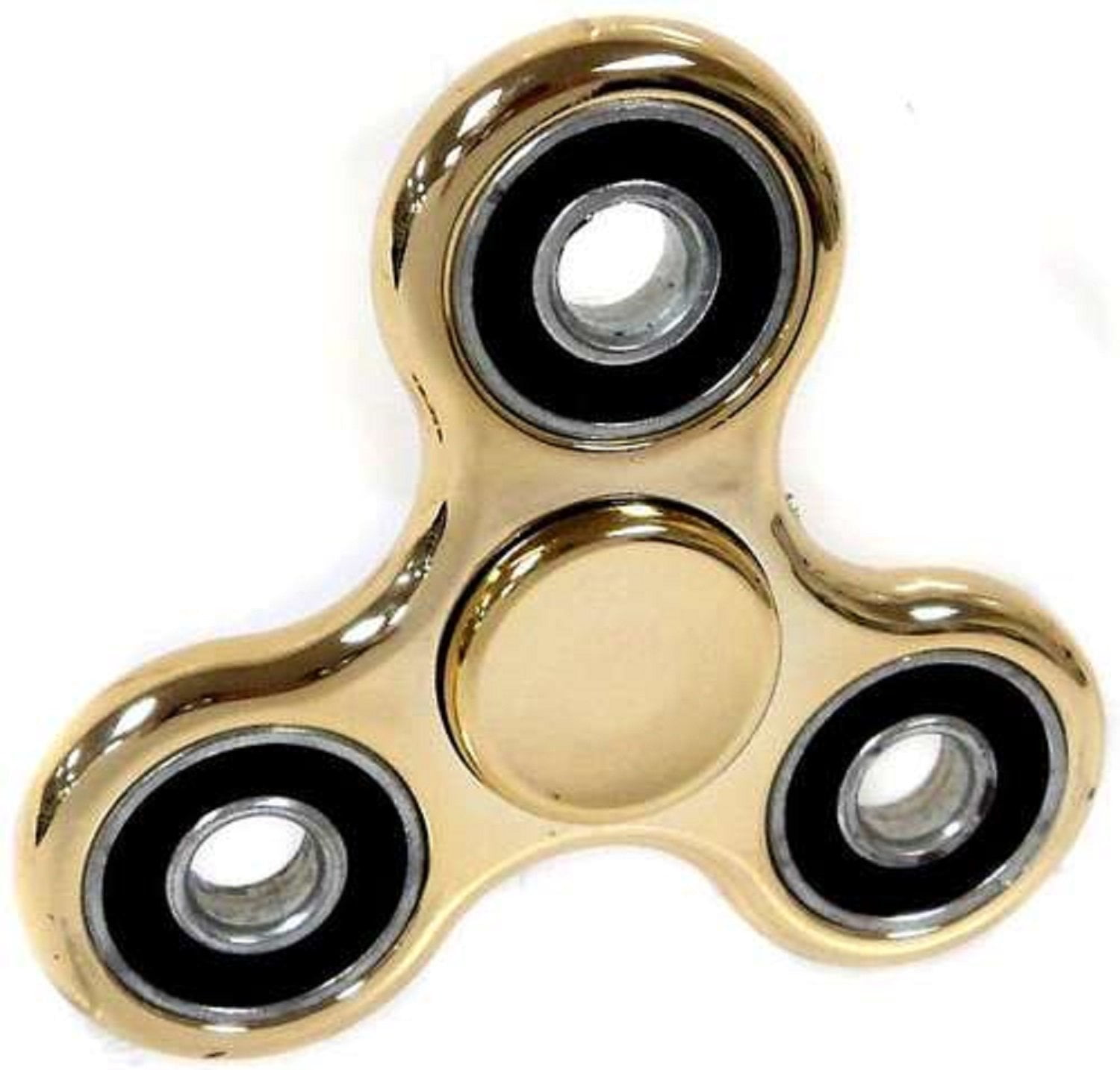 PENNY/COIN GOLD Fidget Metal Hand Spinner Stress Anxiety Relief Toys Tri Spins 3 