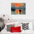 thumbnail image 4 of JEUXUS Giclee Canvas Prints Wall Art of Claude Monet Classic Oil Paintings Reproduction for Home Decor Impression Sunrise Extra Large Modern Gallery Wrapped Seascape Sea Picture Artwork, 4 of 4