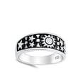 thumbnail image 4 of Oxidized Sun Star Mystical Galaxy Ring .925 Sterling Silver Band Jewelry Female Male Unisex Size 9, 4 of 4