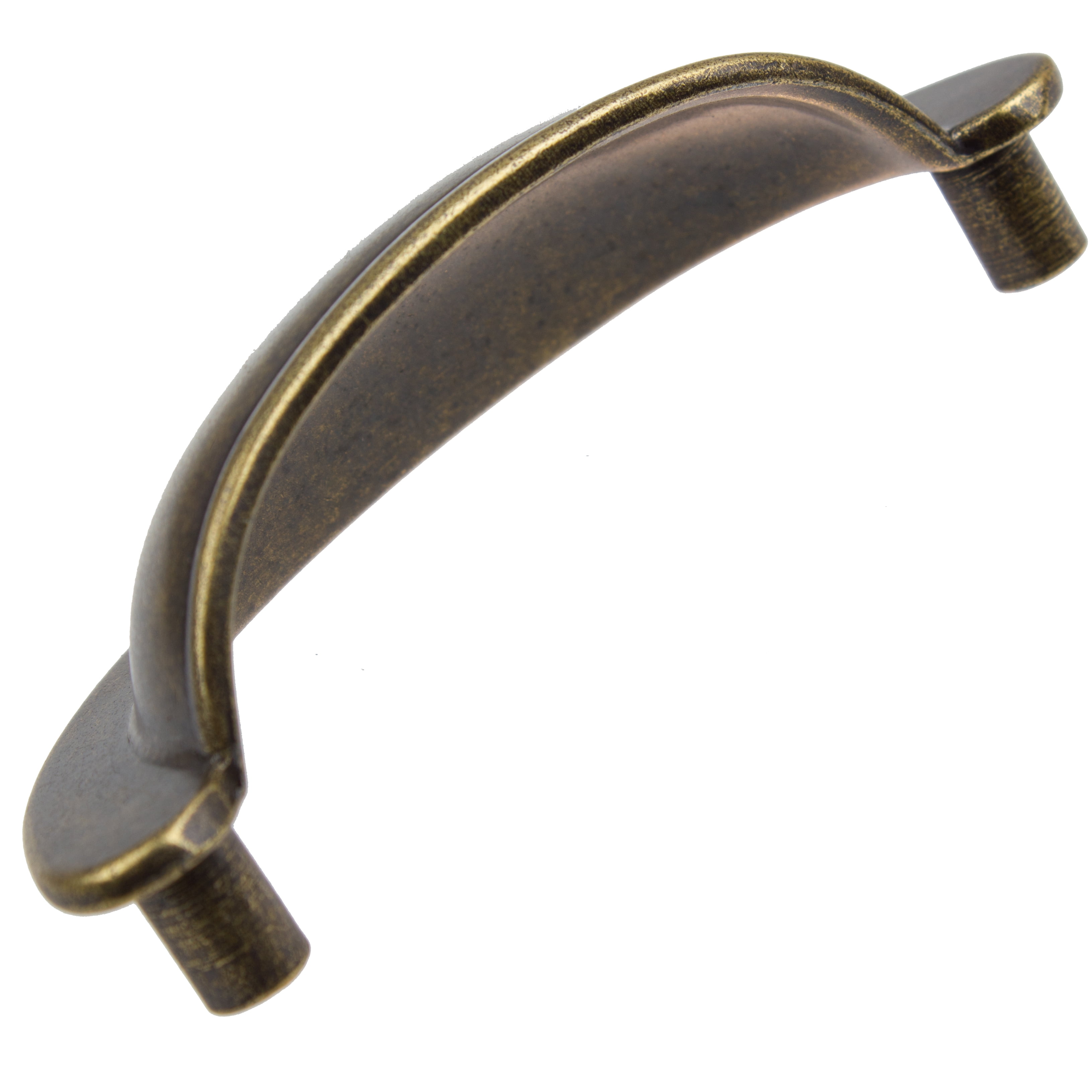 GlideRite 2-1/2 in. Center Classic Bin Cabinet Pull, Antique Brass