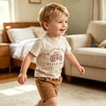 thumbnail image 6 of Spazoro Toddler Boys 2PC Outfit Sets, T-Shirt & Elastic Waist Shorts Crew Neck Tractor Print Short Sleeve Summer Clothes Set for Baby Boys Khaki Size 18-24 Months, 6 of 6