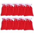 thumbnail image 1 of Bolsas con cordón de 10 piezas Bolsas de regalo de Navidad FleinngHoz JD711621308, 1 of 7