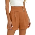 thumbnail image 5 of Admvng Womens Plus Size High Waisted Shorts Pleated Trendy Summer Casual Shorts, 5 of 8