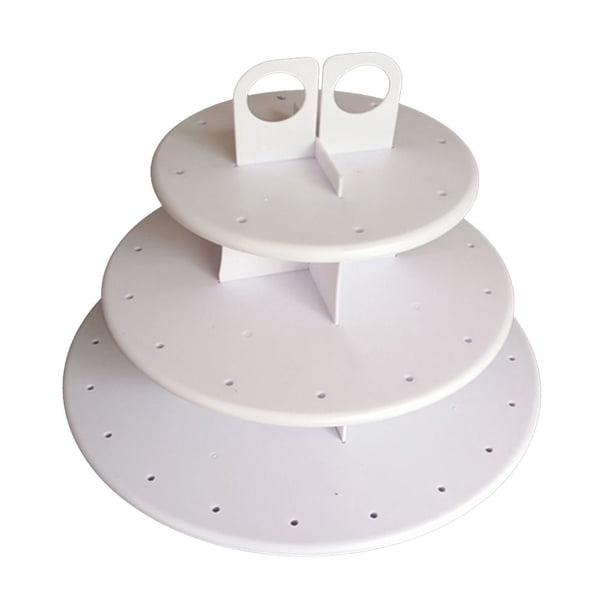 Soportes de pastel de taza de tres capas, soporte de piruleta redondo extraíble, mesa, boda, cumpleaños, vacaciones, fiesta, herramientas de decoración para hornear Yuarrent JJ13140-00