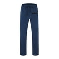 thumbnail image 3 of WEAIXIMIUNG Winter Overalls Men Men's Figure Flattering Linen Pants Fashionable Pure Color Casual Flat Front Work Pants, 3 of 8