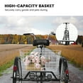 thumbnail image 3 of 24" Adult Tricycle, Tricycle For Adults With Manual Parking Brake, 3 Wheel Bikes For Adults With Adjustable Seat, 3 Wheeled Bicycles With Basket, Adult Tricycles For Seniors Women Men, Black, 3 of 5