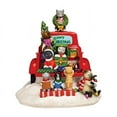 thumbnail image 4 of The Hamilton Collection Meowy Christmas Figurine by Blake Jensen Handcrafted Holiday Decor Features 8 Festive Cats on a Vintage Red Truck with Glitter & Metallic Accents 7.25-inches, 4 of 7