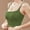 Army Green, variant on DuoJiaJ Women's Comfortable And Summer New Square Neck Rib Sports Breathable Fitness Tank Top Bra Wireless Bras Green