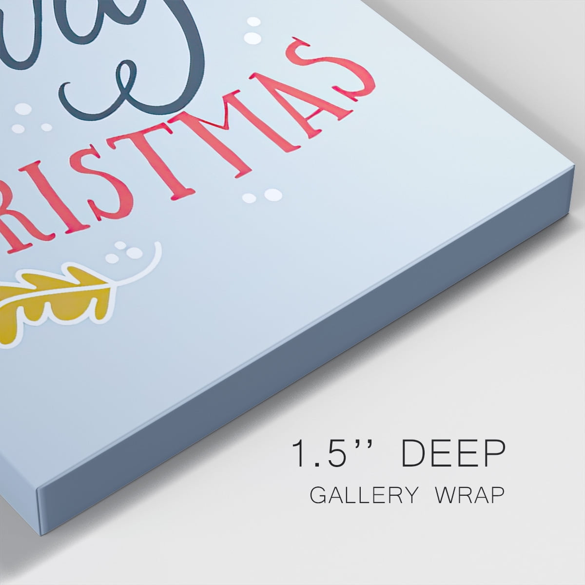 We Wish You - Light Blue- Gallery Wrapped Canvas